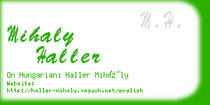 mihaly haller business card